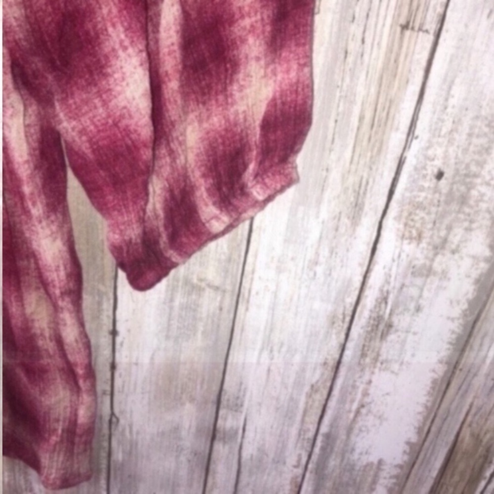 Anthro Maeve Calavan Pink Plaid Popover Peasant Blouse - Picture 3 of 6